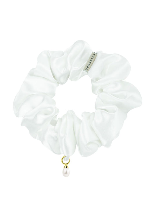 Murberry Silk Scrunchie - Pearl